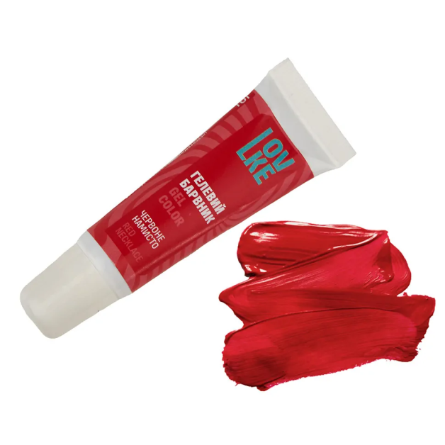 Барвник гел. Lovke червоне намисто