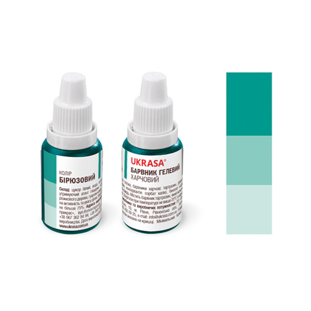 Барвник гелевий БІРЮЗОВИЙ 25г Украса