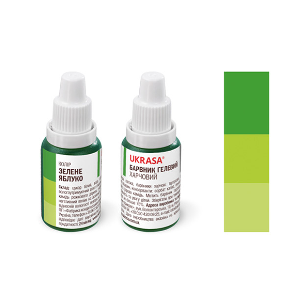 Барвник гелевий ЗЕЛЕНЕ ЯБЛУКО 25г Украса