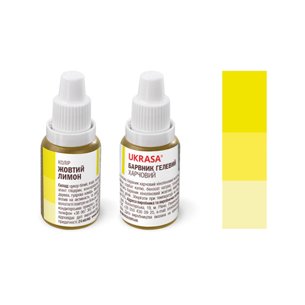 Барвник гелевий ЖОВТИЙ ЛИМОН 25г Украса