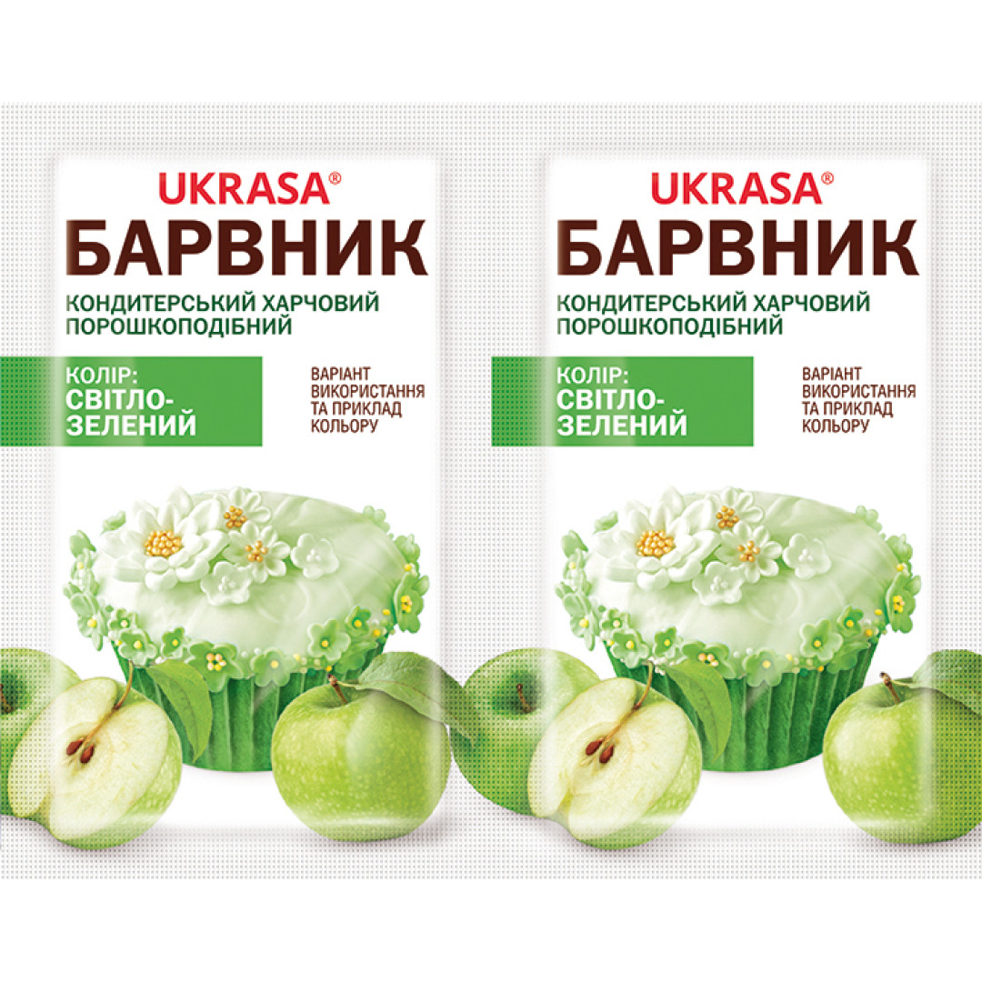 Барвник порошковий СВІТЛО-ЗЕЛЕНИЙ 5г Украса