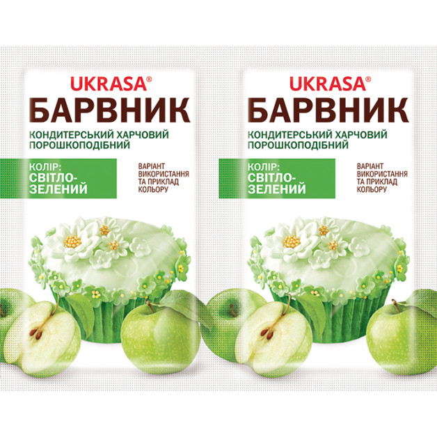 Барвник порошковий СВІТЛО-ЗЕЛЕНИЙ 5г Украса