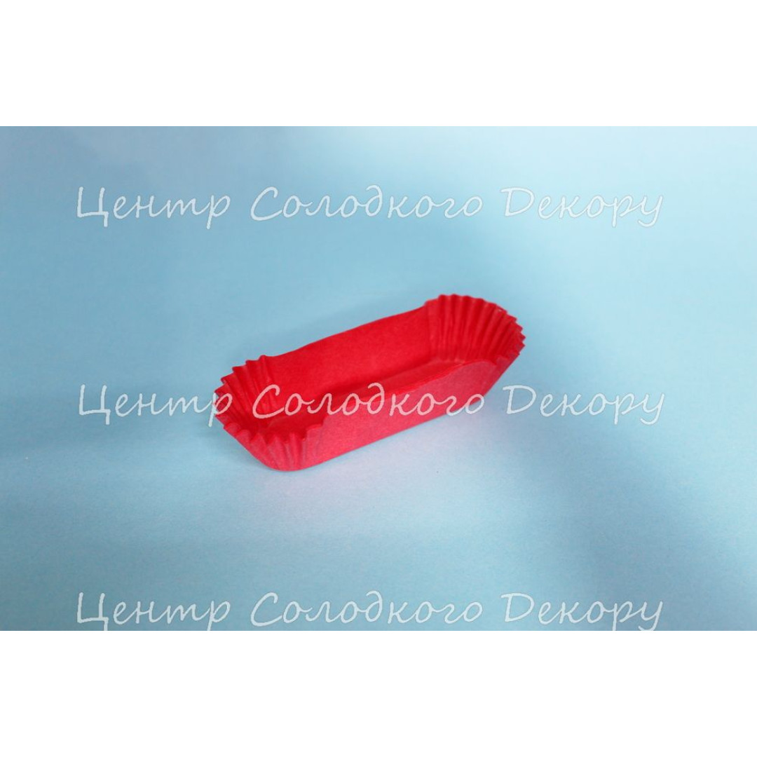 Капсули для еклерів 50 шт 10 см червоні