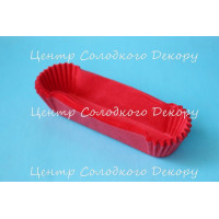 Капсули для еклерів 50 шт 13 см червоні