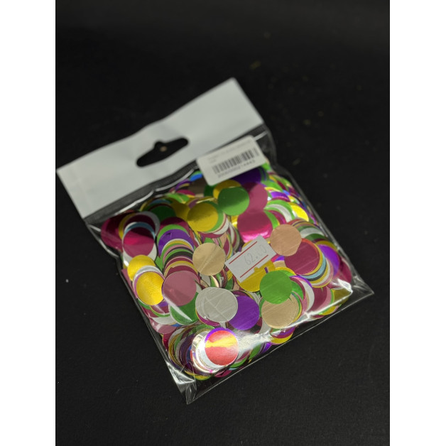Конфеті 1,5 см мікс металік 50 грам