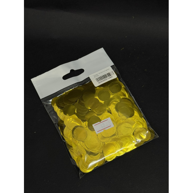 Конфеті 1,5 см золоті металік 50 грам