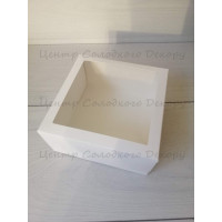 Коробка для бенто торта 15*15*7 біла