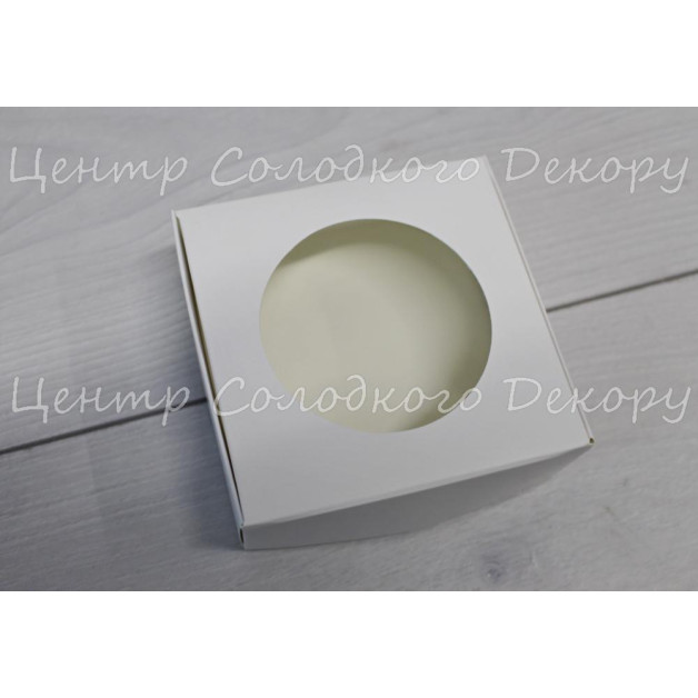 Коробка для макаронс на 4 шт 10*10*3,5 см (біла)