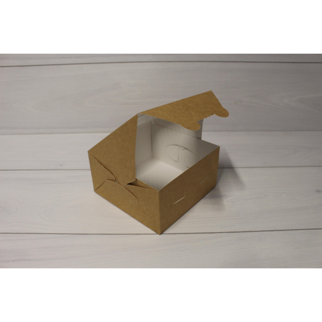 Коробка для зефіру 17*17*9,5см КРАФТ