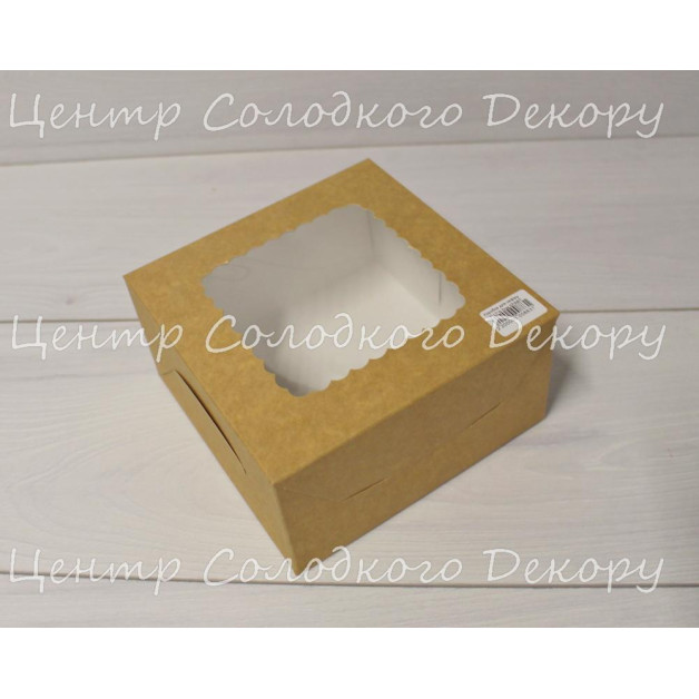 Коробка для зефіру 17*17*9,5см КРАФТ