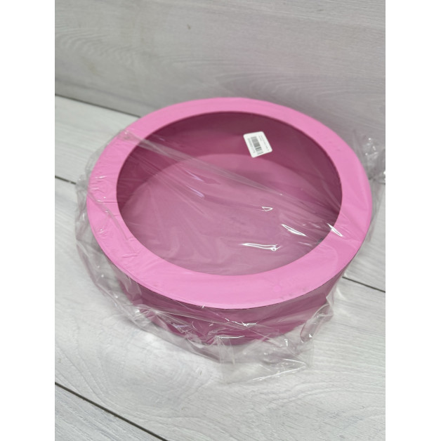 Коробка для зефіру подар. 24 см рожева