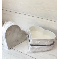 Коробка для зефіру подар. серце 25 см біла