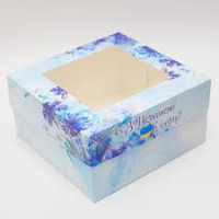 Коробка на 4 кекси ( з Україною в серці )