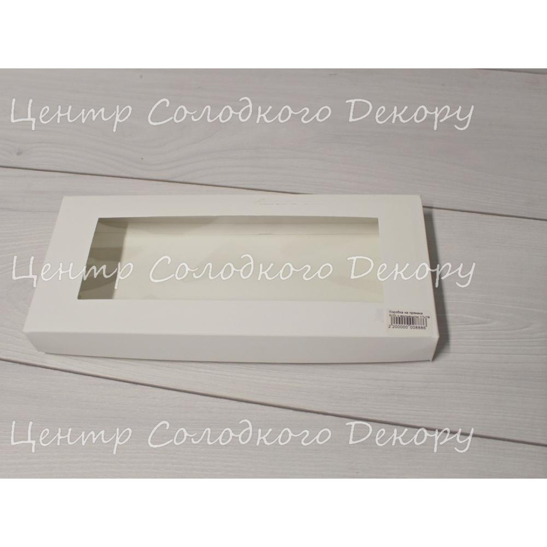 Коробка на пряники БІЛІ з віконечком 12*28