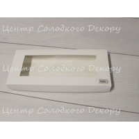 Коробка на пряники БІЛІ з віконечком 12*28