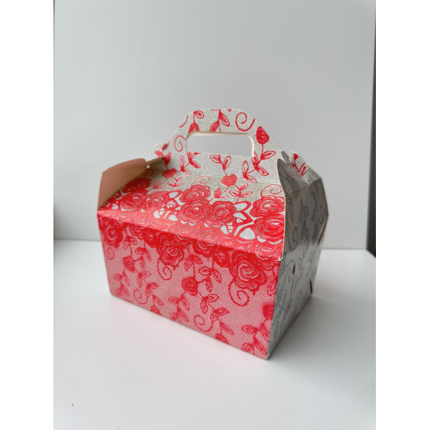 Коробка весільна 250 грам 10*14,5см вис 7,5 см (кс-39)