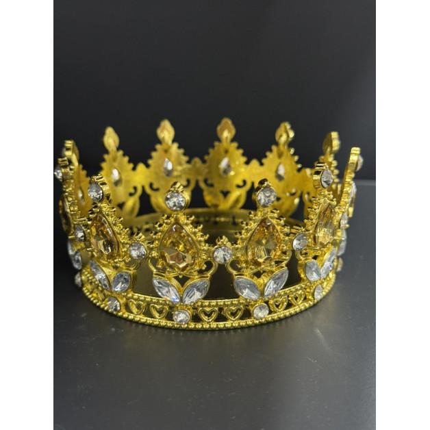 Корона 8 см золота золоте каміння