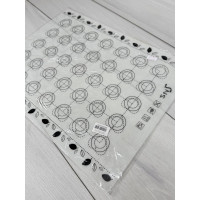 Коврик для макаронс і бізе (сердечко, 2 кільця)   35 шт