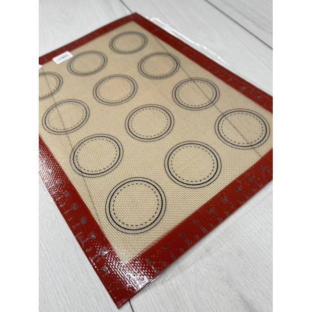 Коврик для макаронс 3 діаметри, (12 шт) коричневий