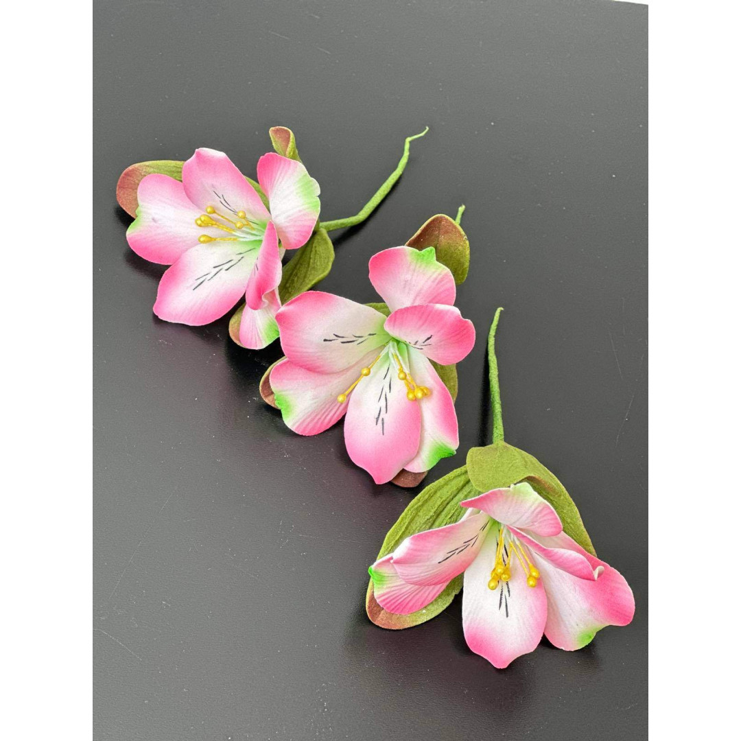 Квіти Альстромерії тоновані тем-рожеві 3 шт