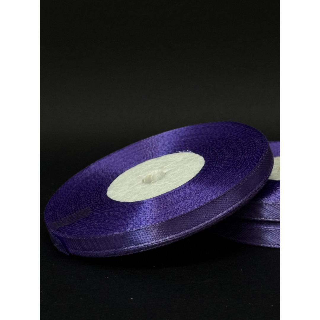 Лента атлас 0,6 см фіолетовий (201) 30 м