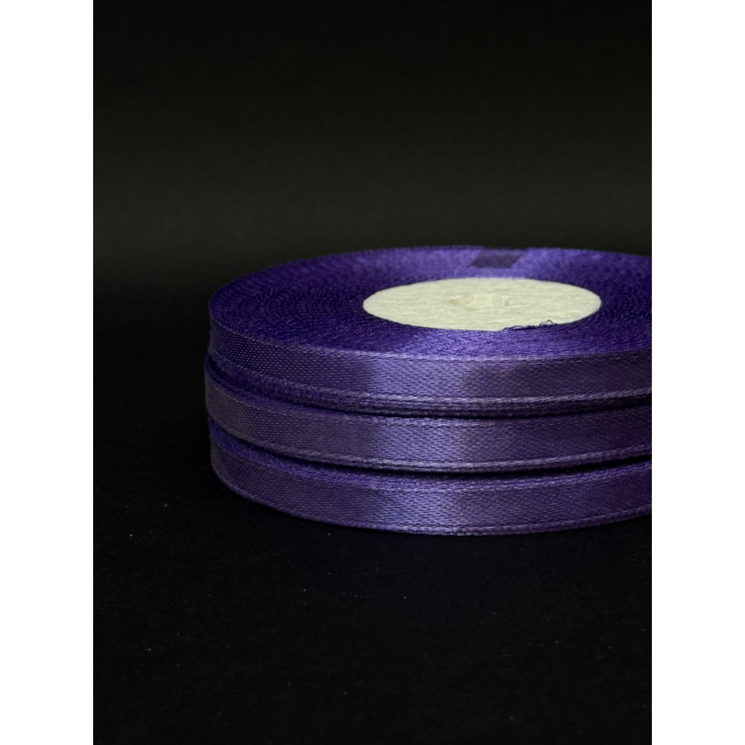 Лента атлас 0,6 см фіолетовий (201) 30 м