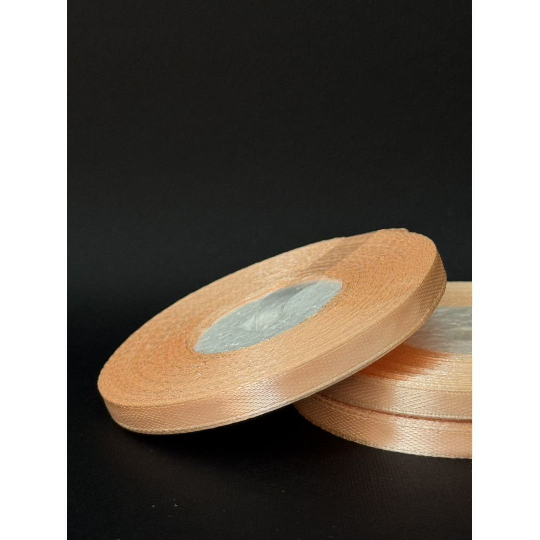 Лента атлас 0,6 см персикова (07) 30 м