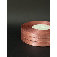 Лента атлас 0,6 см рожево-коричневий (138) 30 м