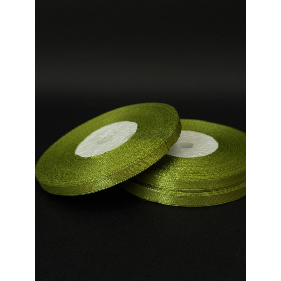 Лента атлас 0,6 см середньо-оливковий (95) 30 м