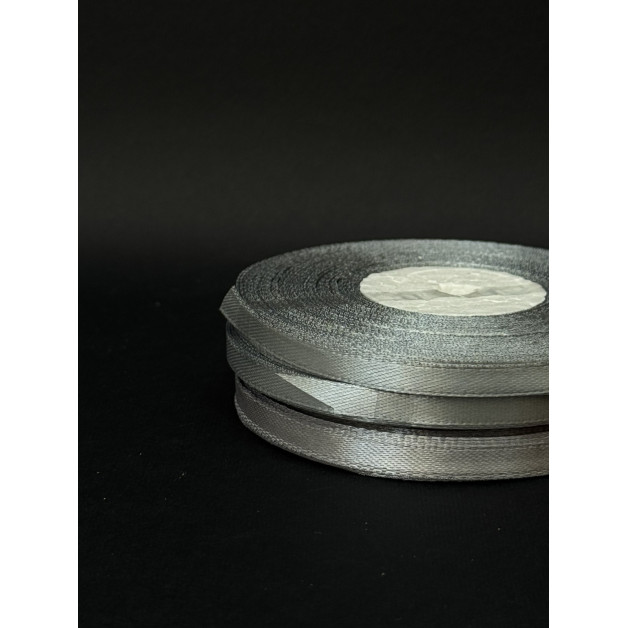 Лента атлас 0,6 см сірий (59) 30 м