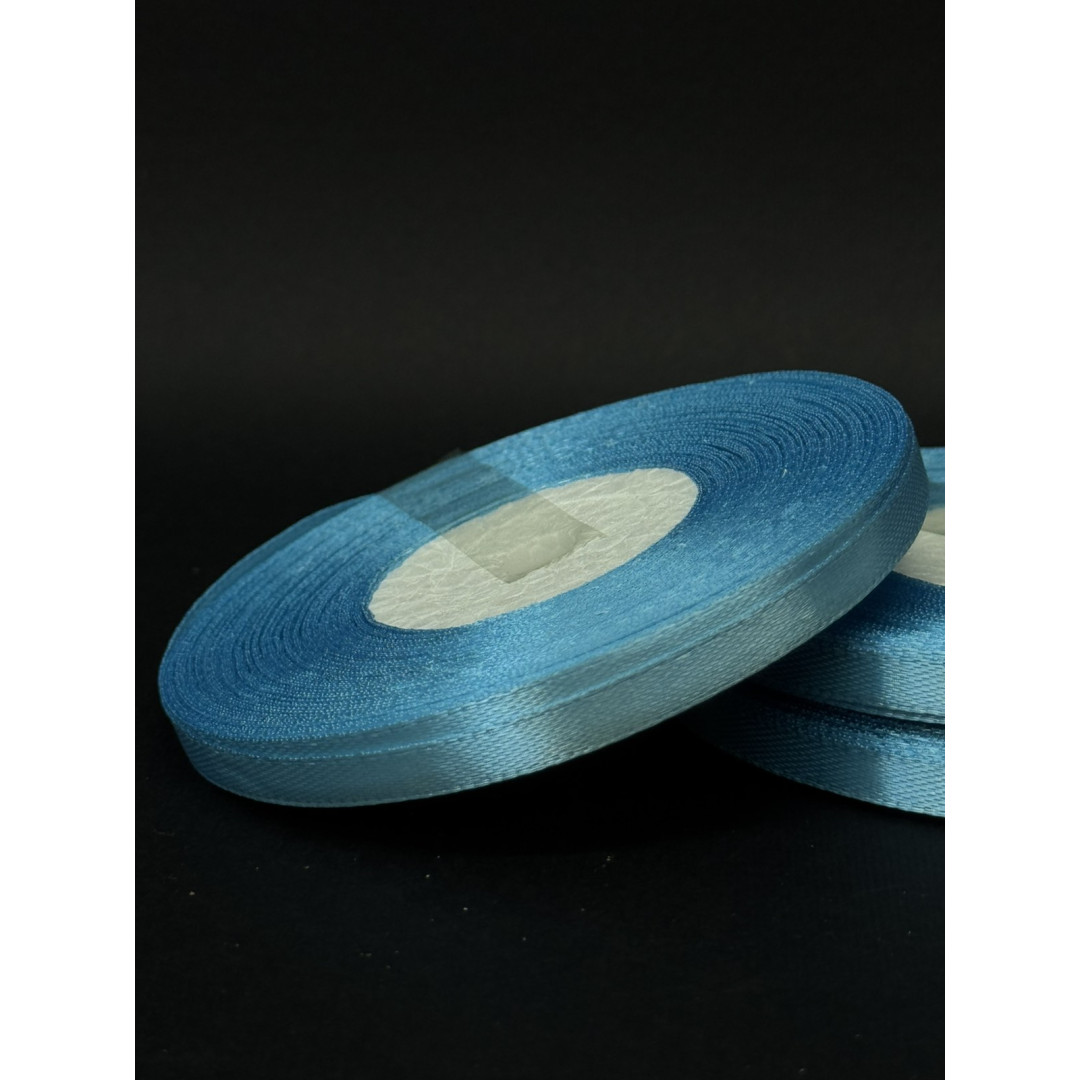 Лента атлас 0,6 см світло-бірюзова (62) 30 м