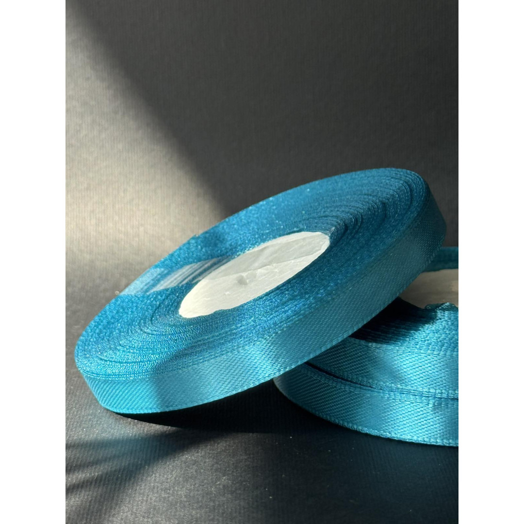 Лента атлас 0,9 см бірюзова (47) 30 м