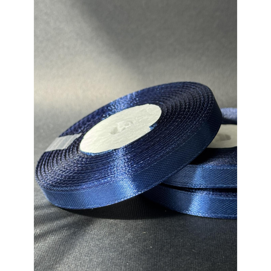 Лента атлас 0,9 см чорнильний (38) 30 м