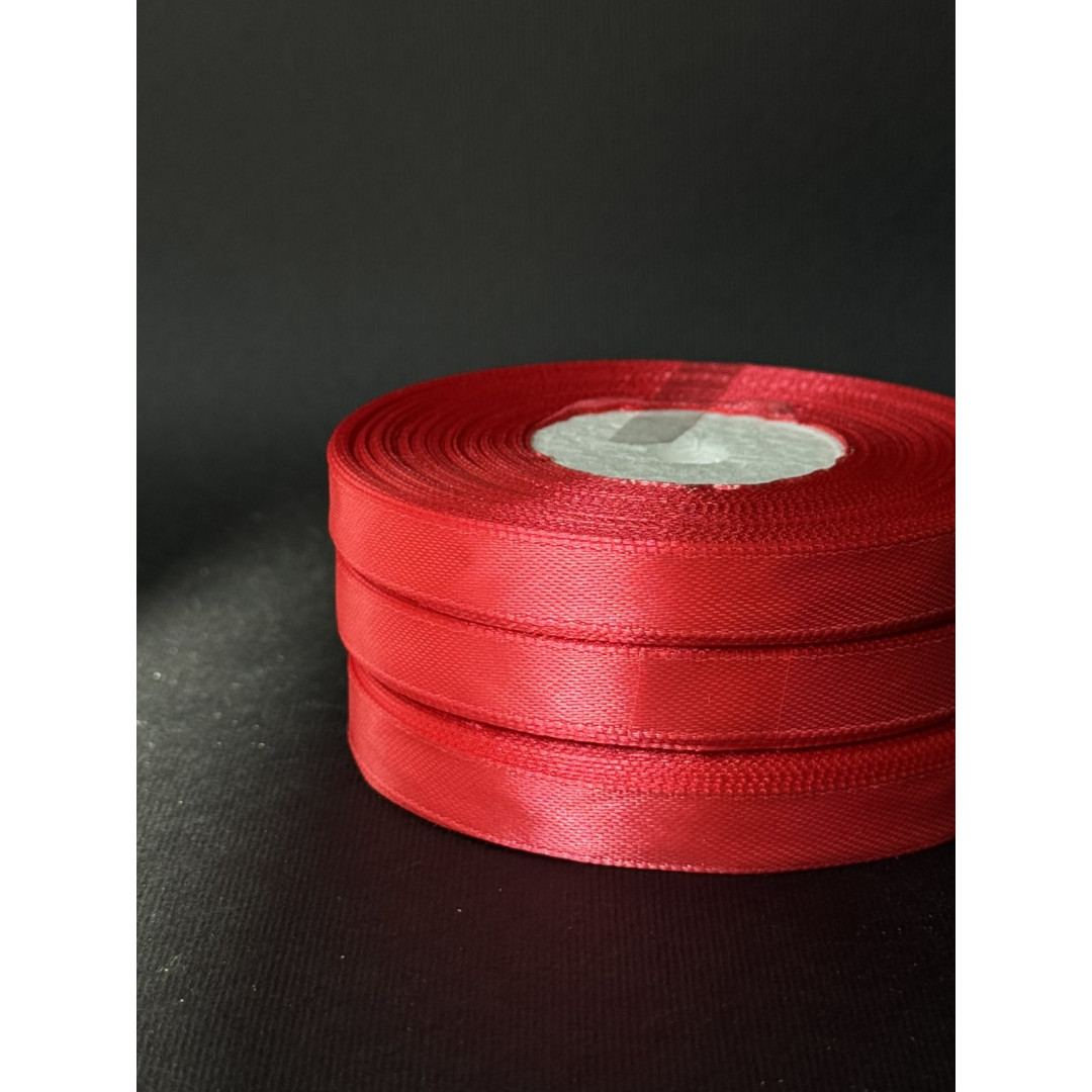 Лента атлас 0,9 см коралова (163) 30 м