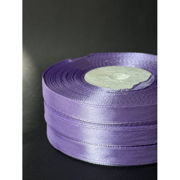 Лента атлас 0,9 см середньо-фіолетовий (21) 30 м