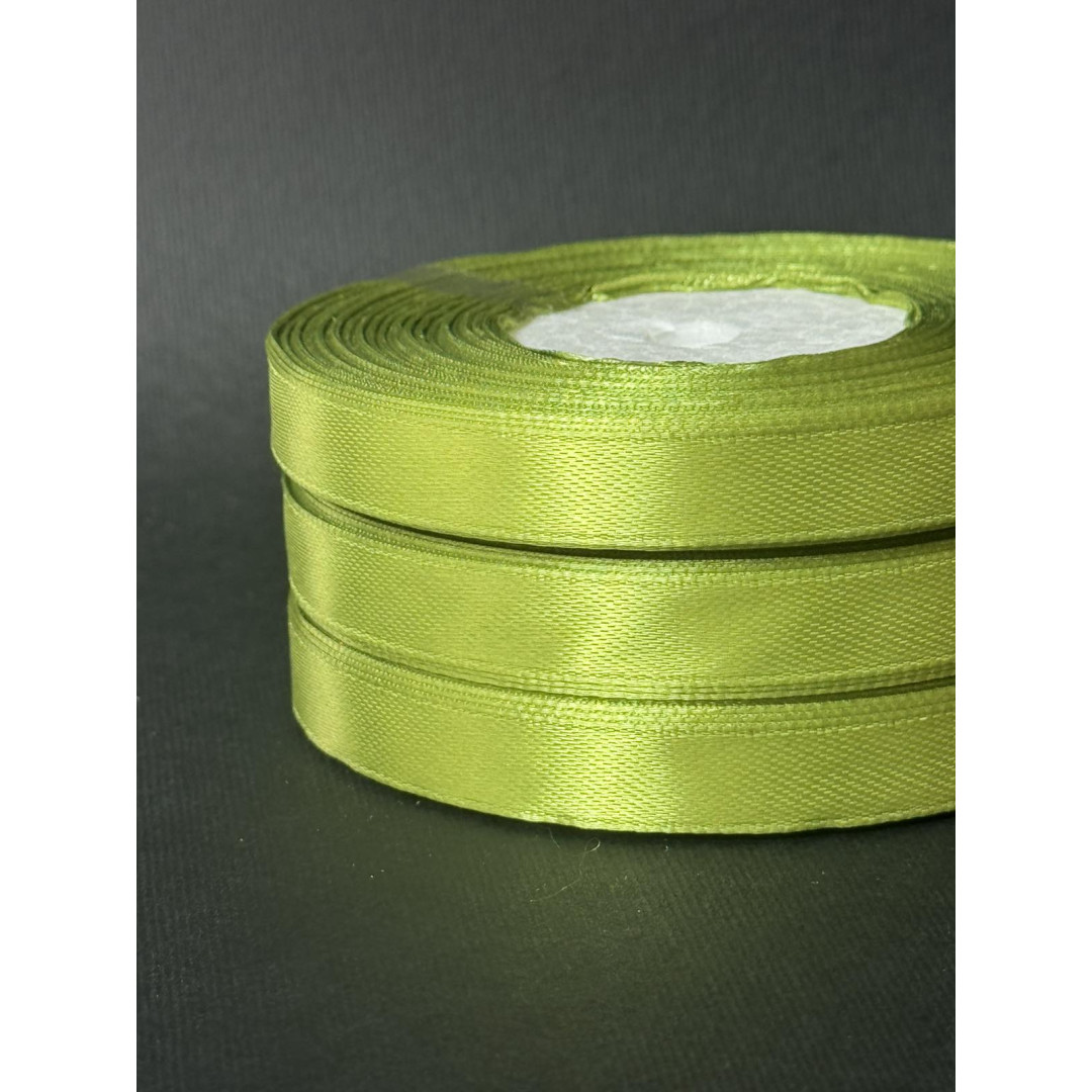 Лента атлас 0,9 см середньо-оливковий (95) 30 м