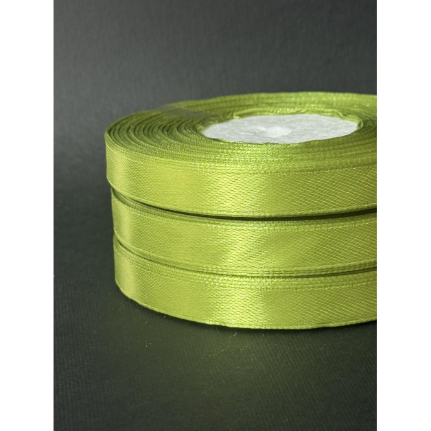 Лента атлас 0,9 см середньо-оливковий (95) 30 м