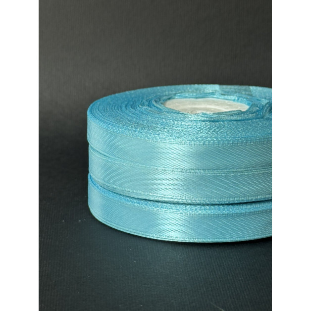 Лента атлас 0,9 см світло-бірюзова (62) 30 м