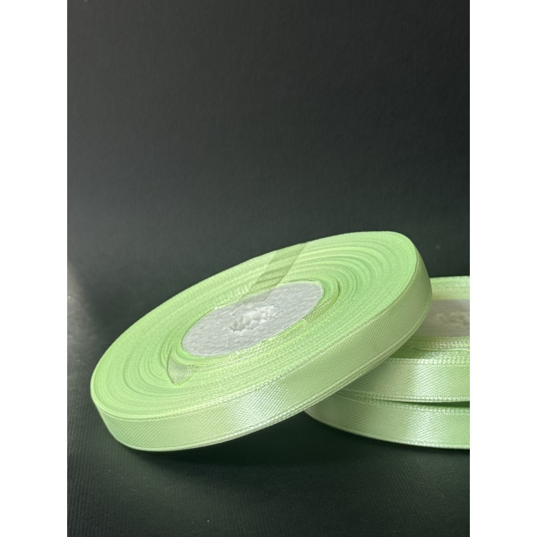 Лента атлас 0,9 см світло-м"ятний (80) 30 м