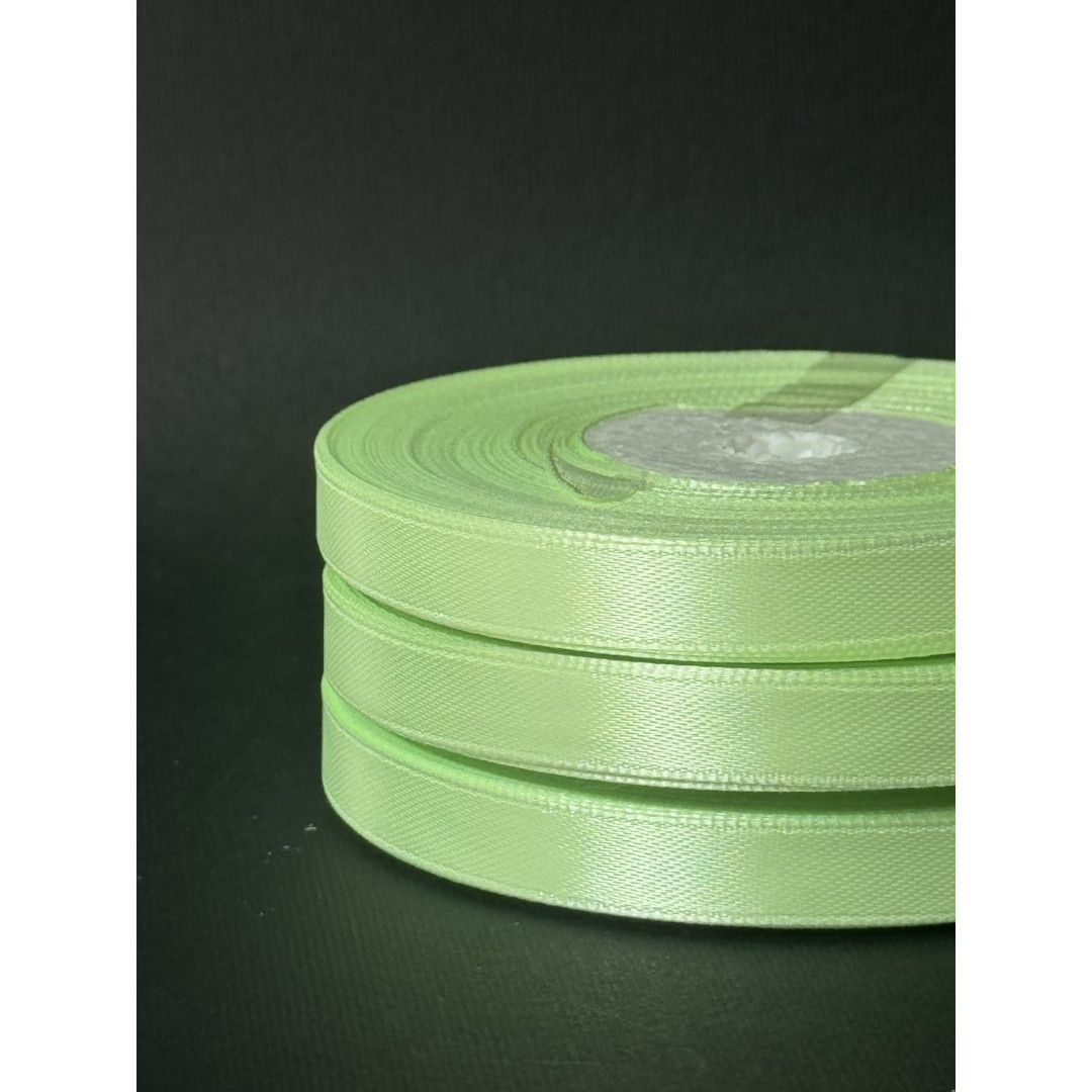 Лента атлас 0,9 см світло-м"ятний (80) 30 м