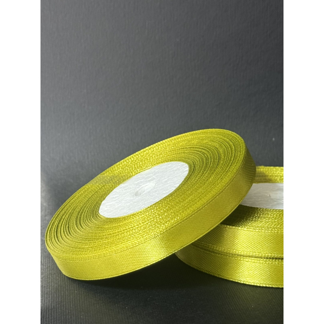 Лента атлас 0,9 см світло-оливкова (176) 30 м