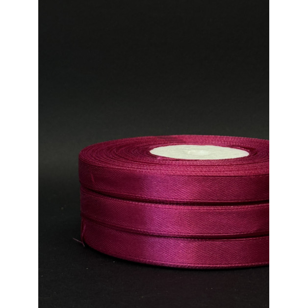 Лента атлас 0,9 см темно-малиновий (28) 30 м
