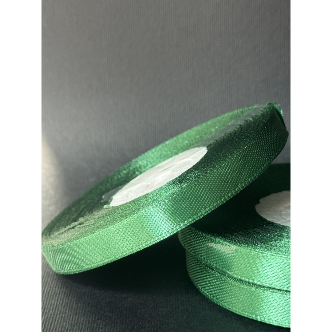 Лента атлас 0,9 см темно-зелений (56) 30 м