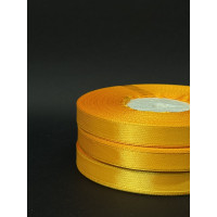 Лента атлас 0,9 см темно-жовтий (112) 30 м