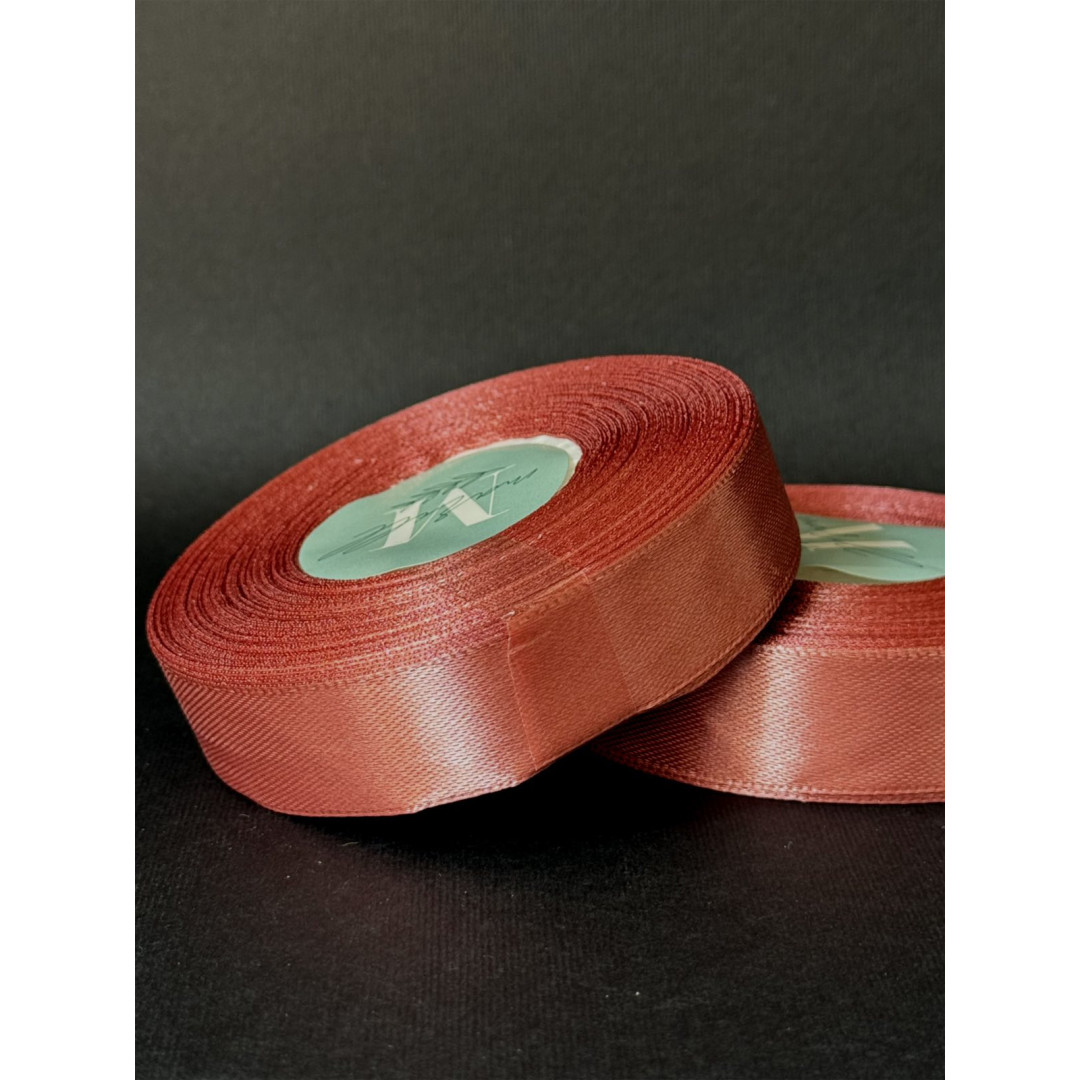 Лента атлас 2 см рожево-коричневий (138) 30 м