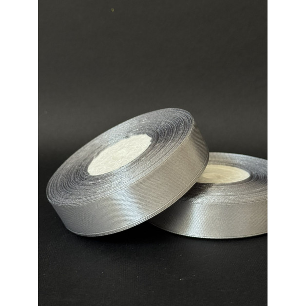 Лента атлас 2 см сірий (59) 30 м