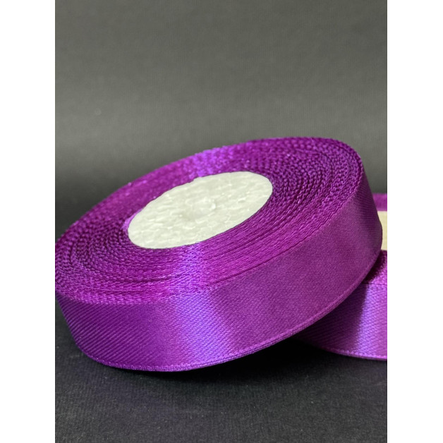 Лента атлас 2 см темно-фіолетовий (182) 30 м