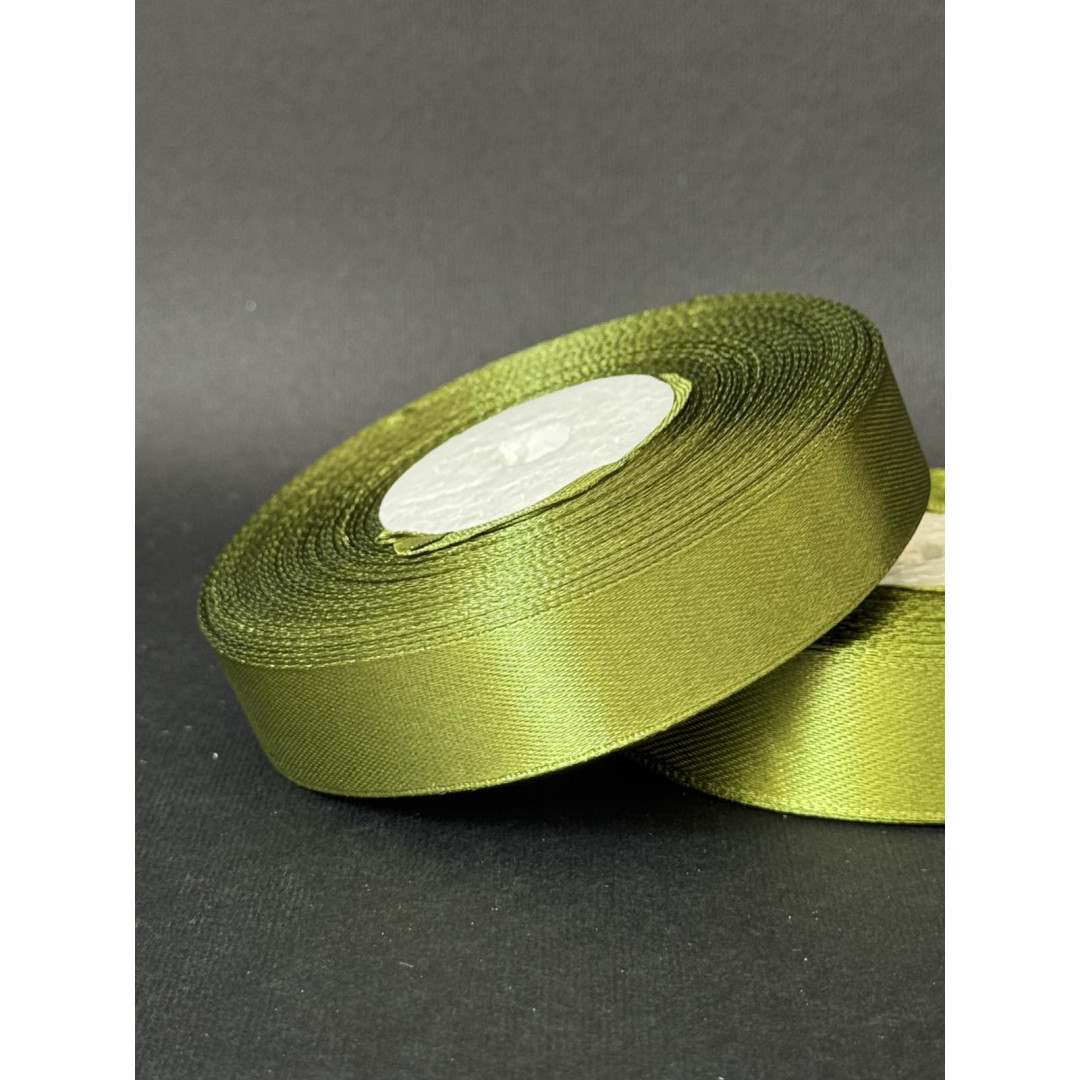 Лента атлас 2 см темно-оливковий (108) 30 м
