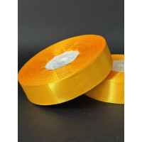 Лента атлас 2 см темно-жовтий (112) 30 м