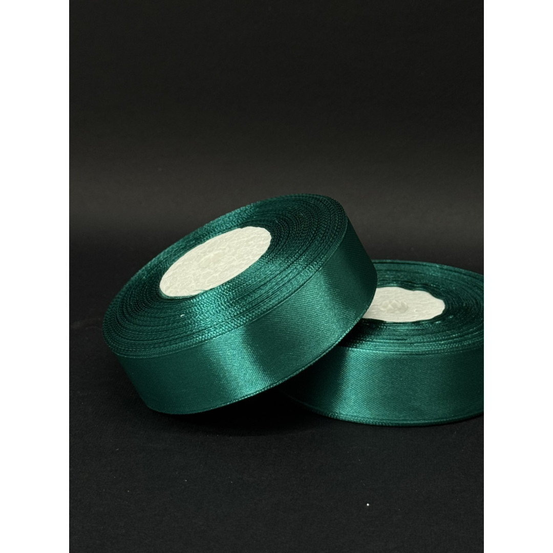 Лента атлас 2,5 см бірюзовий (96) 32 м